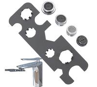 Faucet Aerator Removal Tool 9-in-1 - Stainless Steel Bathroom Faucet Aerator Wrench Tool,for Kitchen Bathtub Washbasin Bathroom Apartment Home Maintenance Staff Facility Managers Plumbers