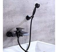 Faucet All Bronze Black Matte Antique Into The Wall Hot And Cold Water Faucet Shower Matte Copper Black Waterfall Water Outlet Two Shower Sets Bathtubs Shower