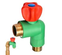 Faucet Angle Valve - Outlet Adapter, Manual Control Flow Diverter Spigot, Wall Mounted Pipe Threaded, Polished Brass Finish Interior Core | Bathroom Upgrade for Plumber & Homeowner