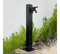 Faucet Antifreeze Anti Rust Water Column,Stainless Steel Outdoor Water Column FountainStainless Steel Vertical Garden Water Column, Freestanding Hose Stand with Lock Faucet, Outdoor Antifree