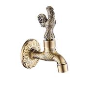 Faucet Antique Bronze Dragon Carved Tap Bathroom Mop Washing Machine Outdoor for Garden Fitting Kit for Garden Use(Color 19)