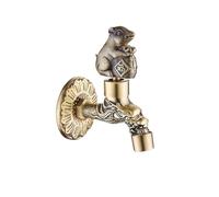 Faucet Antique Bronze Dragon Carved Tap Bathroom Mop Washing Machine Outdoor for Garden Fitting Kit for Garden Use(Color 13)