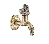 Faucet Antique Bronze Dragon Carved Tap Bathroom Mop Washing Machine Outdoor for Garden Fitting Kit for Garden Use(Color 4)