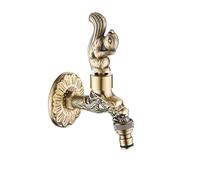 Faucet Antique Bronze Dragon Carved Tap Bathroom Mop Washing Machine Outdoor for Garden Fitting Kit for Garden Use(Color 6)