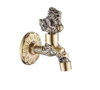 Faucet Antique Bronze Dragon Carved Tap Bathroom Mop Washing Machine Outdoor for Garden Fitting Kit for Garden Use(Color 5)