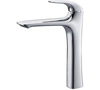 Faucet Basin Mixer Tap Waterfall Tall Bathroom Sink Taps, Single Handle Single Hole Widespread Counter top Lavatory faucets, Brass Chrome Basin Sink Tap (Color : Chrome)