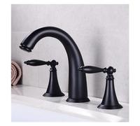Faucet, Bathroom Faucets Widespread Sink Vanity Faucet 3 Holes Deck Mount 2 Handle Lavatory Sink Faucet Mixer Brass Tap