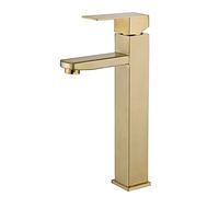 Faucet Bathroom Sink Faucet, Basin Brushed Gold Tap Mixer Hot and Cold 304 Stainless Steel Balance Lavotory (Color : Style 2 Long Black)