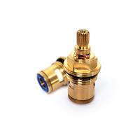 Faucet Cartridge, Brass Ceramic Disc Cartridge Faucet Valve Replacement Quarter Turn G3/4" X 65mm x 10mm Spline Length, 20 Teeth (CC-45MM)