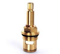 Faucet Cartridge, Brass Ceramic Stem Disc Cartridge Faucet Valve Replacement Quarter Turn G1/2" X 78mm x 9mm Spline Length, 20 Teeth (NN-Red-68MM)
