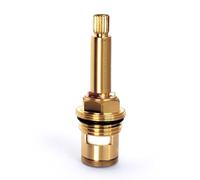 Faucet Cartridge, Brass Ceramic Stem Disc Cartridge Faucet Valve Replacement Quarter Turn G1/2" X 78mm x 9mm Spline Length, 20 Teeth (RR-Red-78MM)