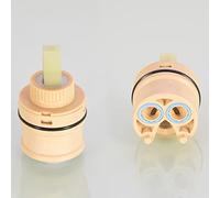 Faucet Cartridge Replacement 25/30/35/40MM Water Replacement Cartridge Ceramic Disc Faucet Replace Part Cartridges B-40mm(H 35mm)