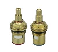 faucet cartridge replacement Tap Cartridge Replacement Universal Replacement Tap Valves Tap Valves Replacement Brass Ceramic Disc Tap Valves Cartridges X 51mm BSP 1/2" Red (Color : Red Size : As Sho(B