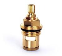 Faucet Cartridges, Brass Ceramic Disc Cartridge Faucet Valve Replacement Quarter Turn G3/4" X 63mm x 10mm Spline Length, 20 Teeth (CC-Blue-45MM)