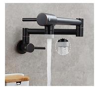 Faucet, Chromium Nickel Black Gold Brass Pot Mounted Wall Mounted Kitchen Faucet, Single Cooling, Single Hole Rotary Folding Faucet,Orb Type B-Small