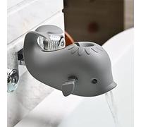 Faucet Cover Bathtub Kids Whale Spout Cover Soft and Safety for Babies Toddlers Grey (ALIBEBE)