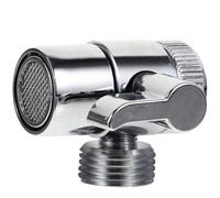Faucet Diverter Valve 1/2 Inch for Silver Alloy Bathtub Tap Connection