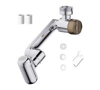 Faucet Extender - 9x5.4cm Solid Brass Universal Rotating Aerator | Filtered Sink Attachment with 2 Replacement Cotton | Upward Facial Spray | Kitchen Bathroom Bath Tub | Hair Washing