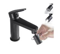 Faucet Extender, Black Rotatable Faucet Aerator Extender Plastic Splash Filter Faucets Bubbler Nozzle Robotic Arm for Kitchen Bathroom(2 Mode)