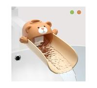 Faucet Extender for Toddlers, Kids Sink Extender for Bathroom, Hand Washing Extension God Silicone Cartoon Temperature-Sensitive Anti-Scald Anti-Splash Water (Brown)