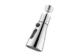 Faucet Extender, Kitchen Tap Spray Head with Multiple Spray Patterns, Tap Extender for Kitchen Sink with Easy Installation, Silver Finish Tap Adapter for Kitchen Sink with Brass Connection