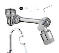 Faucet Extender with 2 Spray Modes: Large Angle Anti-splash Brass Faucet Attachment for Kitchen, Bathroom, Bathtub, Face Wash, Pet Cleaning and Home Use
