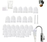 Faucet Filter Bag, Cotton Filter Bag, Simple DIY FaucetFilter Cotton Bags, Splash-Proof Kitchen Faucet Water Filters Bags, for Hot/Cold Water Faucets, Filters All the Scale, Sand, and Sediments