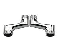 Faucet Fittings Eccentric Rotating Arm,Adjustable Swing Arm g3/4 Female to g1/2 Male g1/2 to g3/4 Adapter Shower tap Accessories Brass(Chrome a)