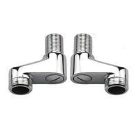 Faucet Fittings Eccentric Rotating Arm,g3/4 to g1/2 Adapter Brass Reducer 3/4 to 1/2 Shower Bath tap Reducer Male Offset 1/2 inch x 3/4" bspp for Bathroom(Chrome)
