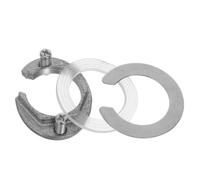Faucet Fixing Nut Kit with Anti Slip Washer Stainless Steel | Half Moon Design, 31mm Inner Diameter, Two Screws Included, for Sink Deck and Retrofit Fitting
