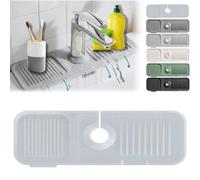 Faucet Guard & Draining Mat, Sink Mat, Tidy Splash Draining Mat, Tidysplash Draining Mat, Around The Faucet Sink mat, Kitchen Faucet Guard and draining mat(Transparent,5.52 * 17.72in)