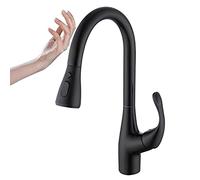 Faucet Head Spray Smart Touch Faucet, Sensor Water Tap, Hot Cold Mixer Crane, Shower & Column Mode Pull Out taps for Kitchen Sink，Black
