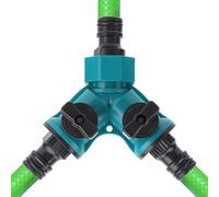 Faucet Hose Splitter - Two Way Water Connector, Irrigation Switching Adapter, Outdoor Tap Extension Coupling Device, Quick Shutoff Garden Pipeline Accessory | Hydration Management Tool for Greenhouse