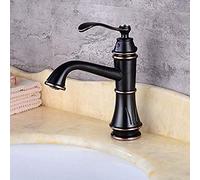 Faucet Kitchen Black Antique Single-Hole Basin Faucet European Bathroom Retro Faucets Hot and Cold Water Faucet