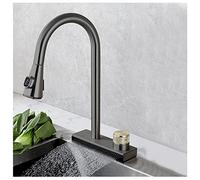 Faucet,Kitchen Faucets Pull Down Sprayer, Stainless Steel for Sink,Commercial Single Handle Kitchen Sink Faucet with Led Digital Temperature D