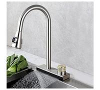 Faucet,Kitchen Faucets Pull Down Sprayer, Stainless Steel for Sink,Commercial Single Handle Kitchen Sink Faucet with Led Digital Temperature D
