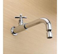 Faucet Lengthened Into The Wall Kitchen Sink Single Cold Faucet Full Bronze Laundry Pool Mop Pool Mop Pool Balcony Tap Faucet Vientiane Mouth Water-tap Vessel Faucet