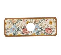 Faucet Mat 15x5.4'' Faucet Drain Pad Absorbent ＆ Fast Drying Diatomite Faucet Mat Easy to Clean Kitchen Sink Splash Guard Scratch ＆ Wear Resistant Drain Mat Faucet Draining Mat Sink Faucet Mat