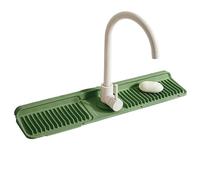 Faucet Mat for Kitchen Sink, 6° Slopes Folding Kitchen Silicone Sink Splash Guard with Button Fastening, Non-Slip, for Bathroom Counter, Apartment, Home, Dorm Room, Rental House, Laundry Room