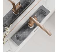 Faucet Mat for Kitchen Sink, Diatomite Quick Drying Tray, 20 Inch Kitchen Sink, Splash Guard and Bathroom Stone Shelf for Counter. Super Absorbent. Deep Grey