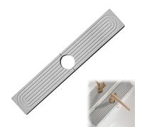 Faucet Mat for Kitchen Sink, Faucet Splash Guard, Tap Splash Guard for Bathroom Kitchen, Quick Dry Stone Mat for Kitchen Sink, for Bathroom Counter, Light Grey, 40 x 10cm