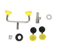 Faucet Mounted Eyewash Station, Emergency Eye Wash Unit, 304 Stainless Steel Eye Flush Unit with Flip Top Dust Cover, Continuous Flow Eyewash Station for Factory Laboratory Office