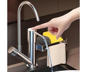 Faucet Mounted Pull Down Soap Dispenser with Extended Pump Arm and Direct Water Supply Compatibility for Minimal Maintenance (Filtered)