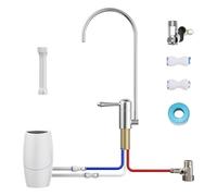 Faucet, One-Way Kitchen Tap Compatible with Amway Espring Water Purifier with Accessory Kit Mounting Sleeve Raw Tape and Two Quick Connectors 360° Rotatable Pressureless Water Filter Tap