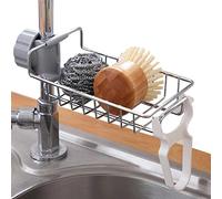 Faucet Rack | Over The Faucet Shelf for Kitchen Sink - Stainless Steel Sponge Holder for Kitchen Sink Tap Use for Towel, Soap, Brush