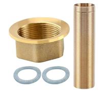 Faucet Repair Kit, 6" Faucet Nipple with Locking Nut and 2 Washer, Gold Brass Replacement Parts for Repair for Kitchen, Bathroom Parts