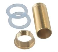Faucet Repair Kit, Kitchen Basin Mixer Tap Repair Fitting Kit Faucet Threaded Brass Tube Nut Accessories Set Threaded Brass Nut Copper Tube Install Parts (M32-80mm)