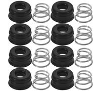 Faucet Seat and Spring Repair Kit 8pcs for Kitchen Bathroom Tap | Rubber and Iron Parts, Black Finish, Universal Fit, Leak Prevention, Easy DIY Installation