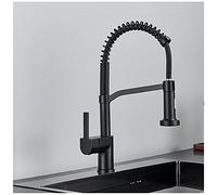 Faucet Sink Kitchen Commercial With Pull Down Sprayer High Arc Single Handle Pull Out Spring With Pull Down Sprayer Brass Compat Matte Black
