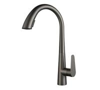 Faucet Sink Kitchen Single Handle With Pull Down Sprayer Stainless Steel Single Hole Bar High Arc Gun-Grey Pull Out